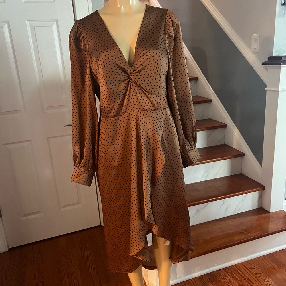 Brown Polka Dot Dress